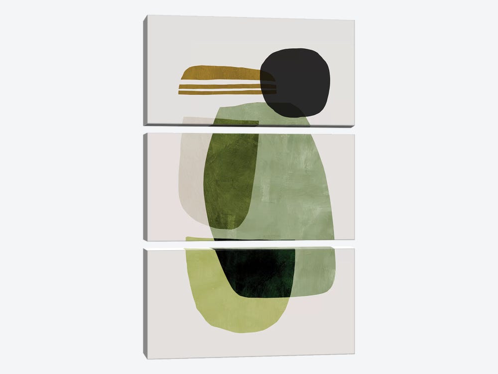 Green Abstract by Dan Hobday 3-piece Canvas Artwork