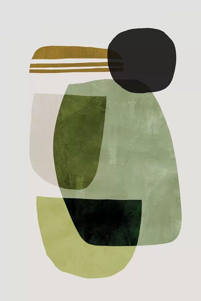 Minimalist Paintings: Green Abstract by Dan Hobday