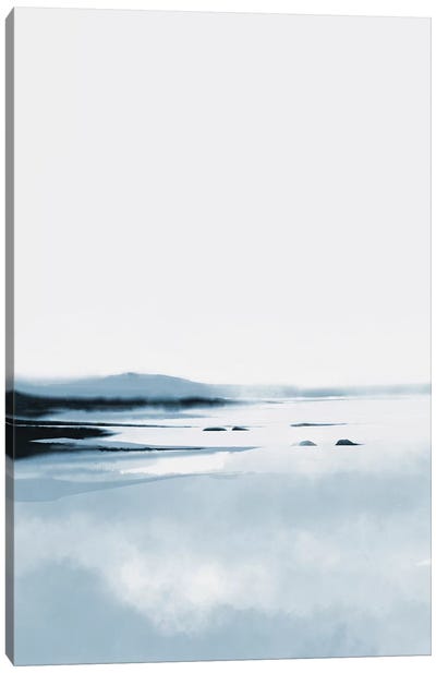 Calm Lake Canvas Art Print - Coastal & Ocean Abstract Art