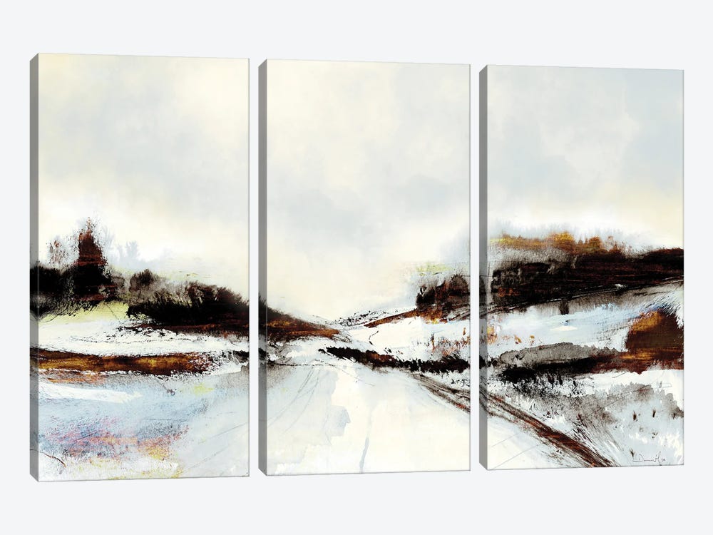 Winter Road by Dan Hobday 3-piece Canvas Art Print