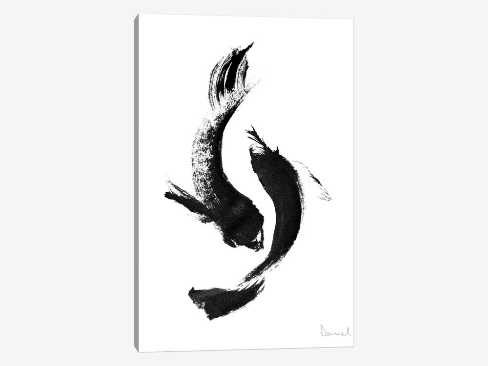 Set of 5 Pictures Black Red Canvas Wall Art Prints Koi Carp Fish 5094 