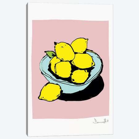 Lemons Canvas Print #HOB55} by Dan Hobday Canvas Artwork