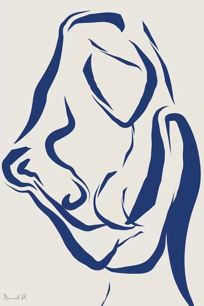 Minimalist Paintings: Nude Navy I by Dan Hobday