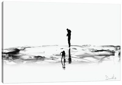 On The Beach Canvas Art Print - Dan Hobday