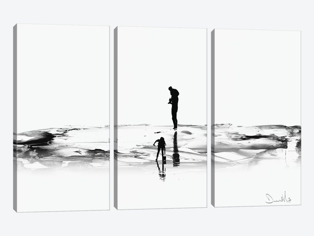 On The Beach by Dan Hobday 3-piece Canvas Print
