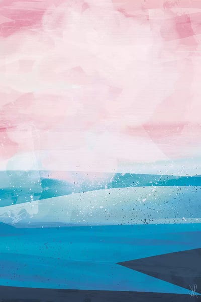 Pink Blue Sea by Dan Hobday multi panel art