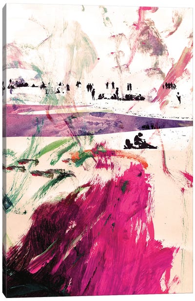 Sky Blast Canvas Art Print - Pops of Pink