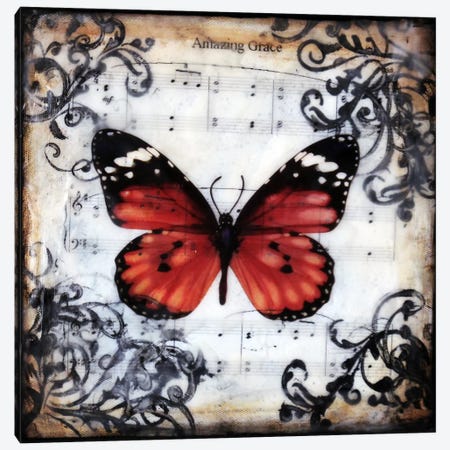 Flutter By 1 Canvas Print #HOD105} by Heather Offord Canvas Artwork
