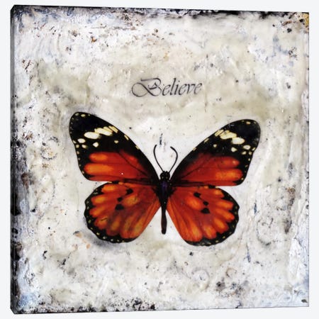 Flutterby 6 Canvas Print #HOD110} by Heather Offord Canvas Wall Art
