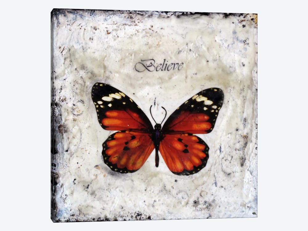 Flutterby 6 by Heather Offord 1-piece Canvas Print