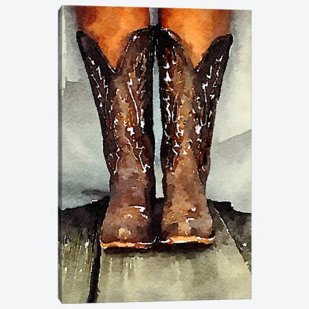 Married With My Boots On Canvas Print #HOD164} by Heather Offord Canvas Art