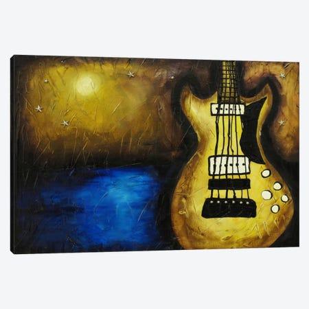 Rock On The Water Canvas Print #HOD208} by Heather Offord Canvas Artwork