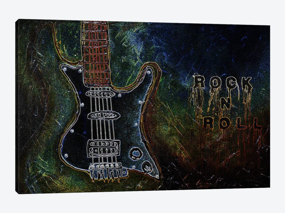 Rockn Roll #1 by Heather Offord 1-piece Canvas Art Print