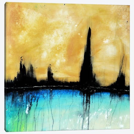 City On The Bay Canvas Print #HOD60} by Heather Offord Canvas Wall Art