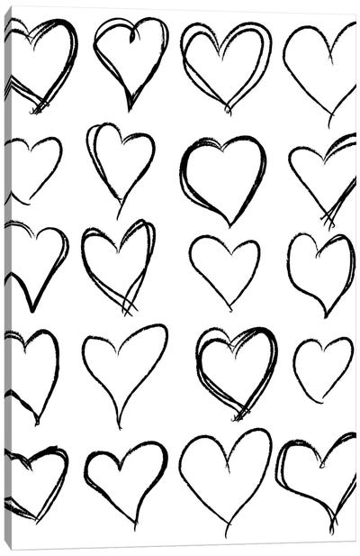 Hearts Canvas Art Print - Heart Art