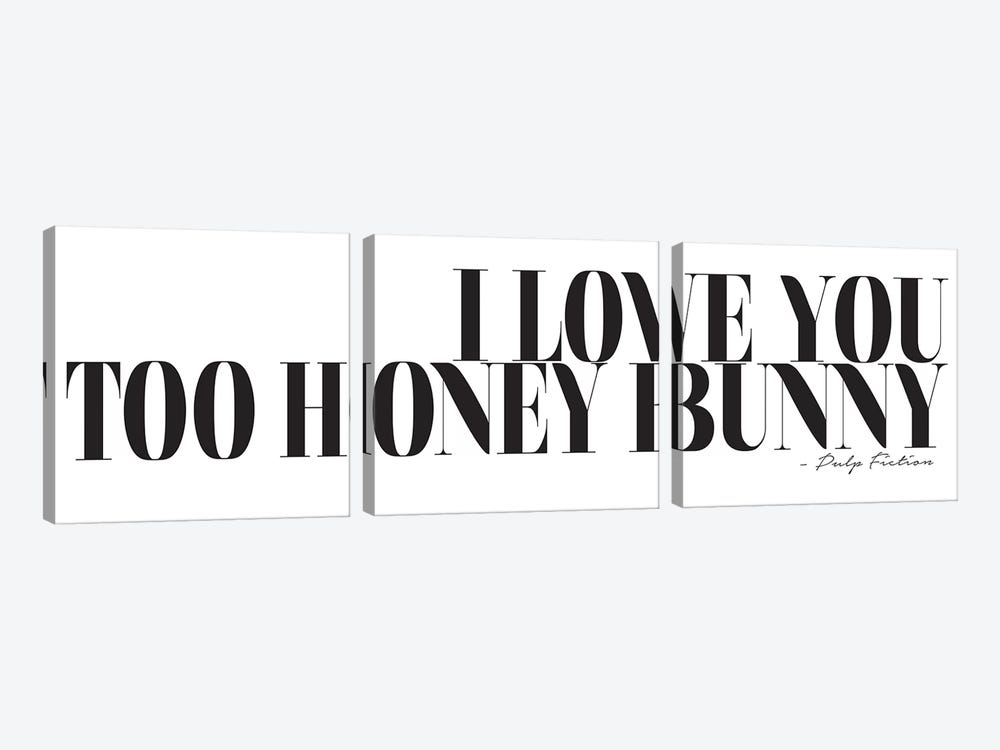 I Love You Too Honey Bunny by Honeymoon Hotel 3-piece Canvas Wall Art