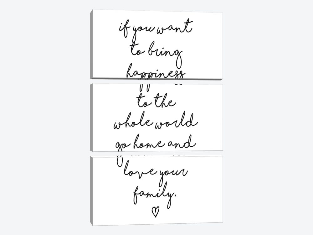If You Want To Bring Happiness… by Honeymoon Hotel 3-piece Canvas Artwork