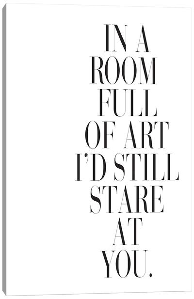 In A Room Canvas Art Print - A Word to the Wise