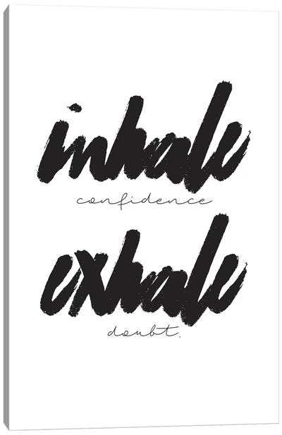 Inhale/Exhale Canvas Art Print - Motivational