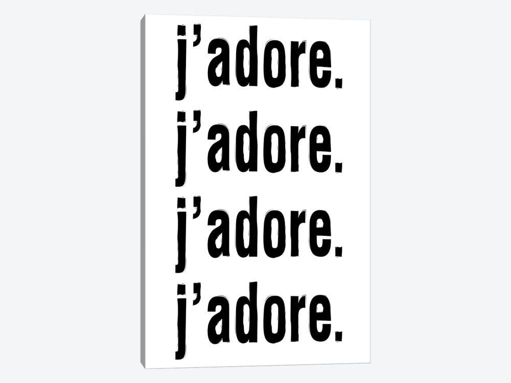 J'Adore. J'Adore. J'Adore. J'Adore. by Honeymoon Hotel 1-piece Canvas Print