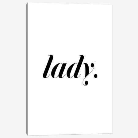 Lady. (White) Canvas Print #HON150} by Honeymoon Hotel Canvas Art