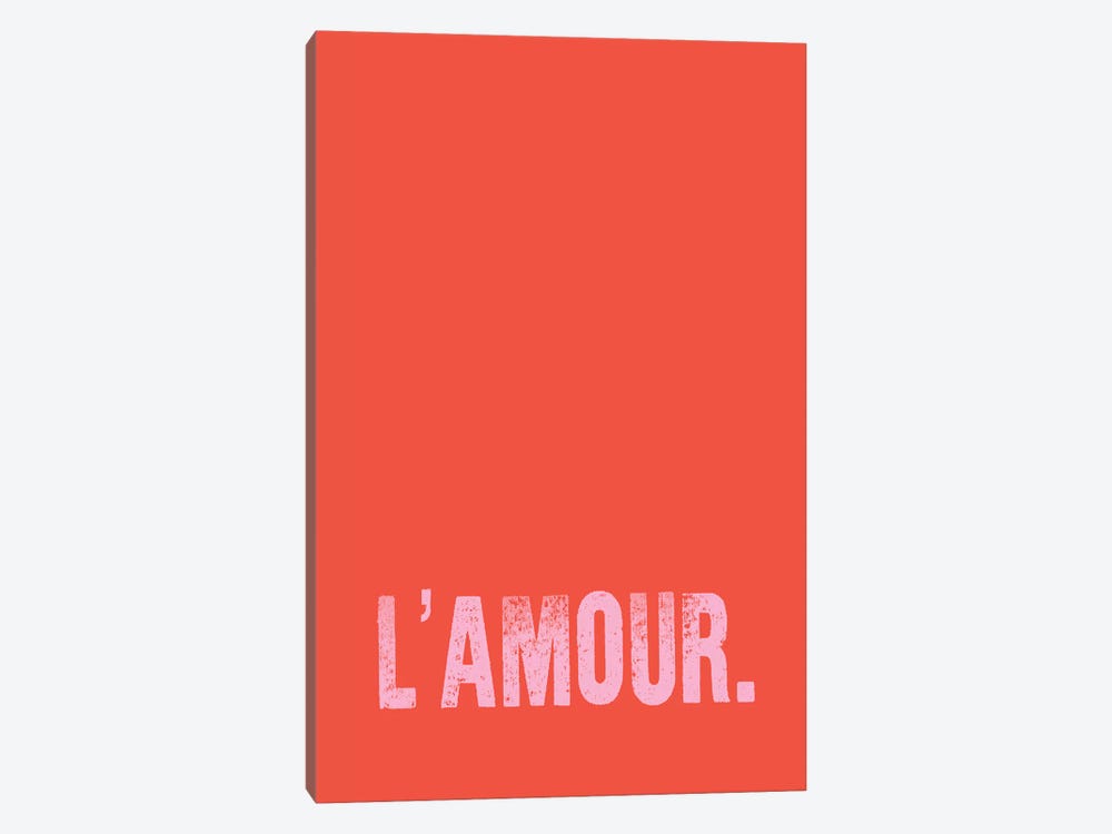 L'Amour. (Red) by Honeymoon Hotel 1-piece Canvas Wall Art
