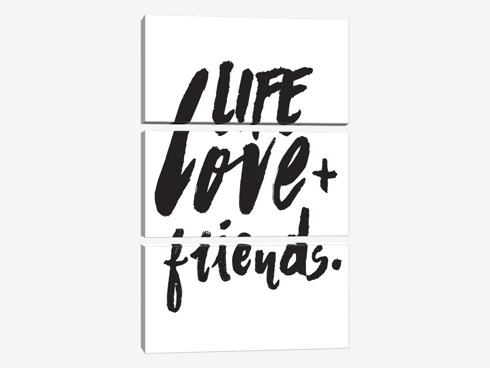 Life Love + Friends by Honeymoon Hotel 3-piece Canvas Artwork
