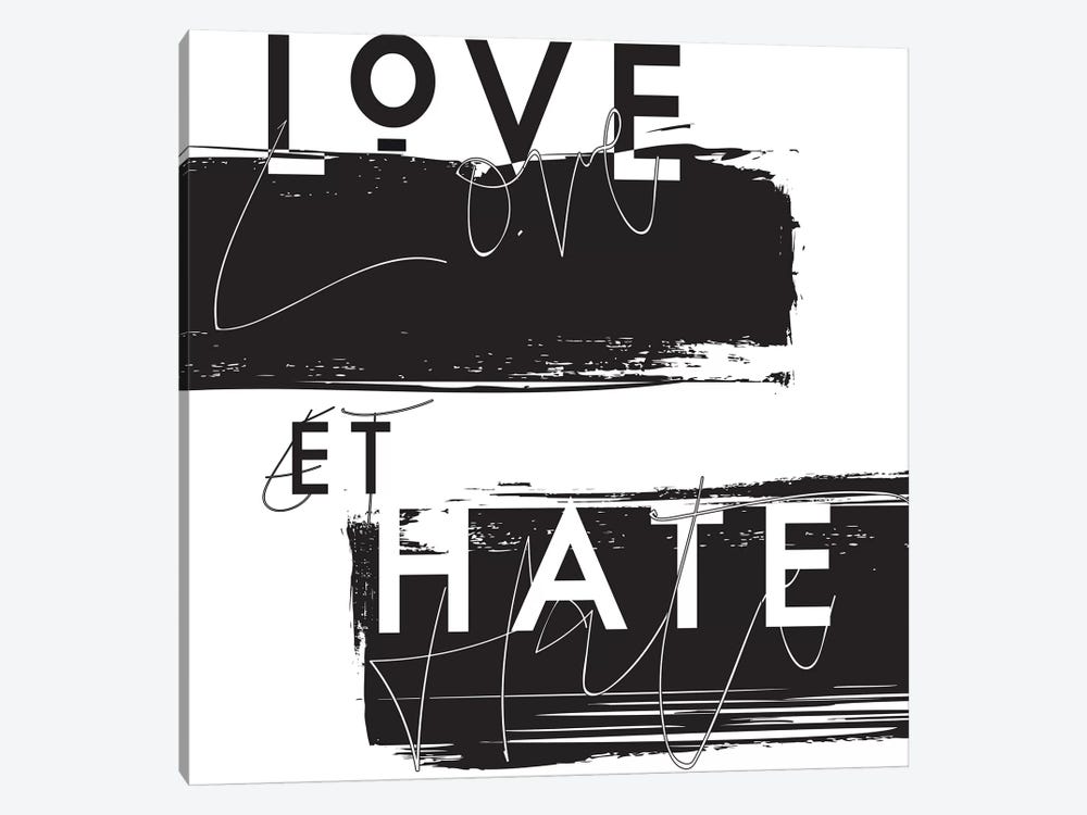 Love et Hate by Honeymoon Hotel 1-piece Canvas Art Print