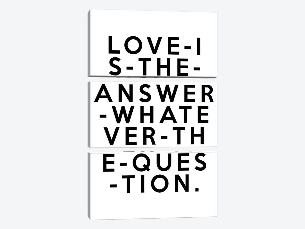 Love Is The Answer by Honeymoon Hotel 3-piece Canvas Art Print