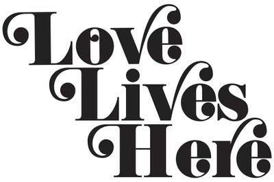 Love Lives Here by Honeymoon Hotel canvas print
