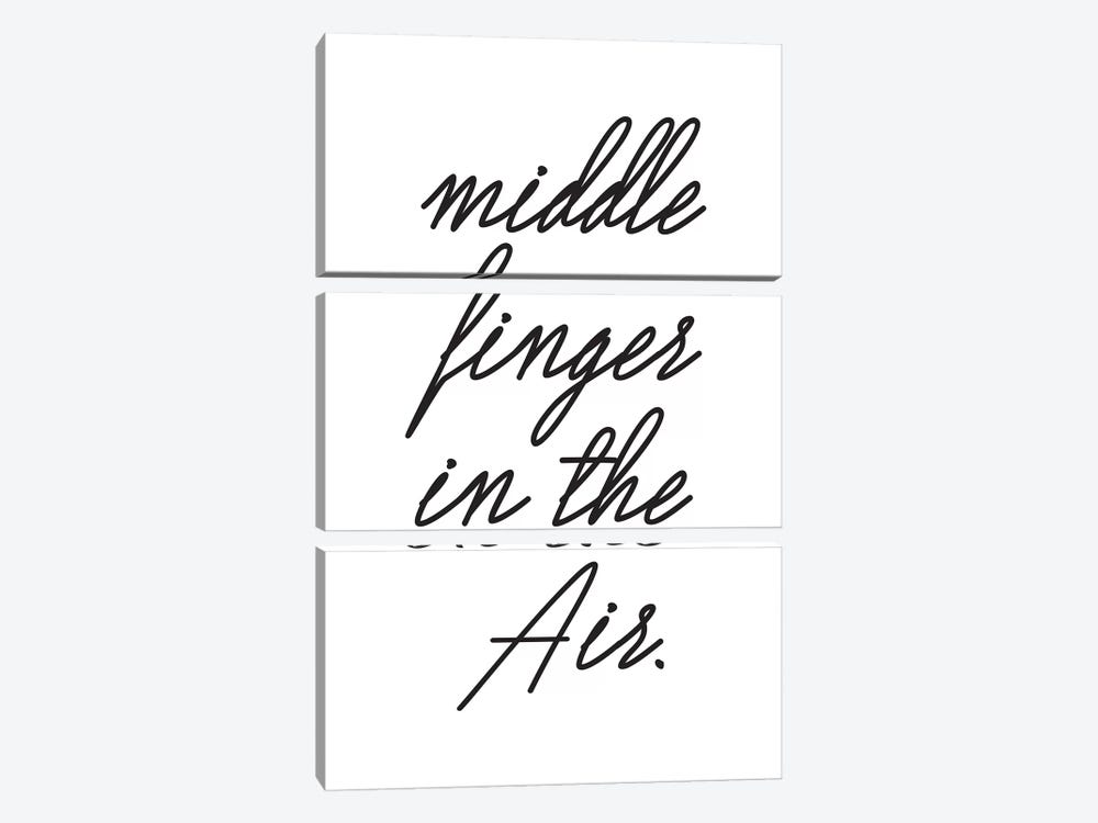 Middle Fingers In The Air by Honeymoon Hotel 3-piece Canvas Art