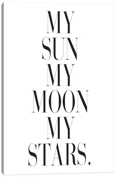 My Sun My Moon My Stars Canvas Art Print - Honeymoon Hotel