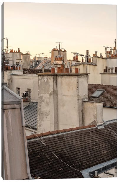 Paris At Dusk Canvas Art Print - Honeymoon Hotel