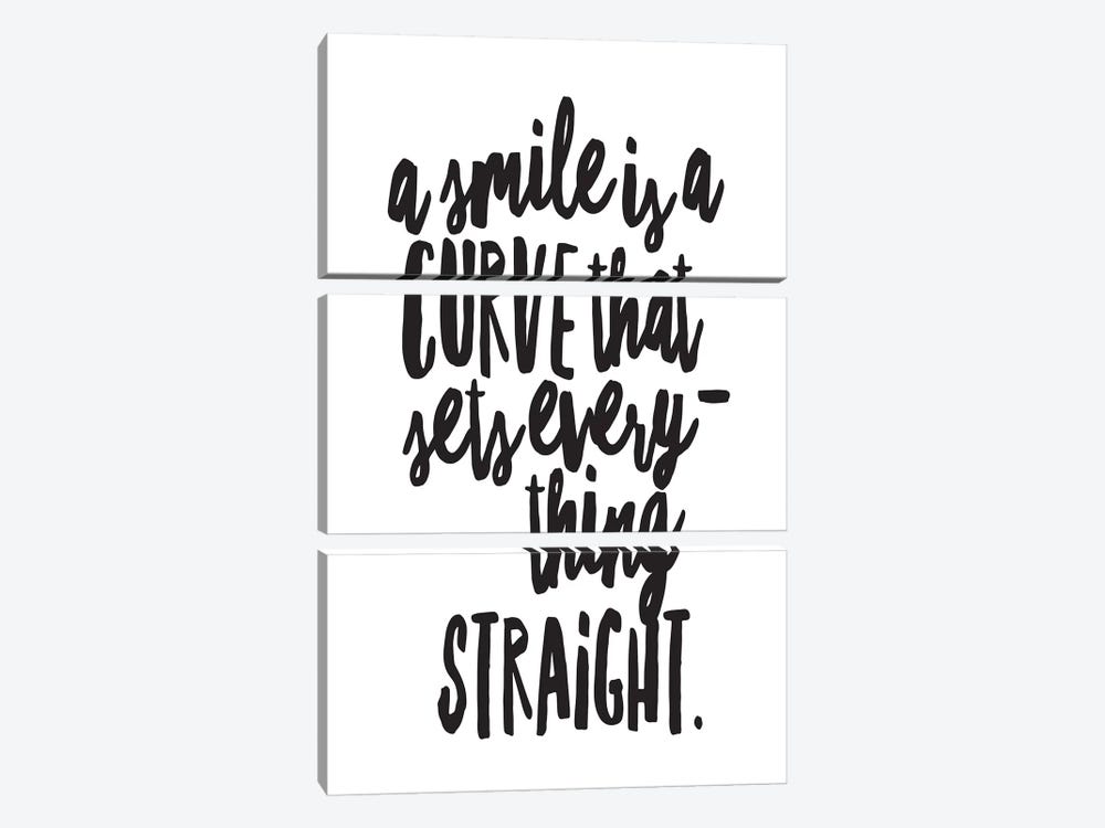 A Smile Is A Curve by Honeymoon Hotel 3-piece Canvas Art Print