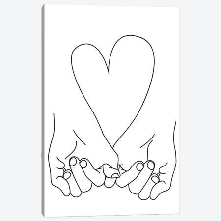 Pinky Promise, His + His Canvas Print #HON211} by Honeymoon Hotel Canvas Art Print