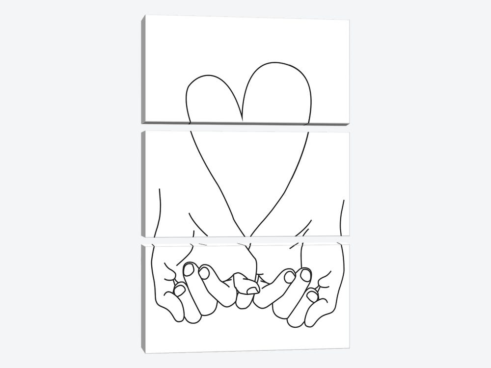 Pinky Promise, His + His by Honeymoon Hotel 3-piece Canvas Print