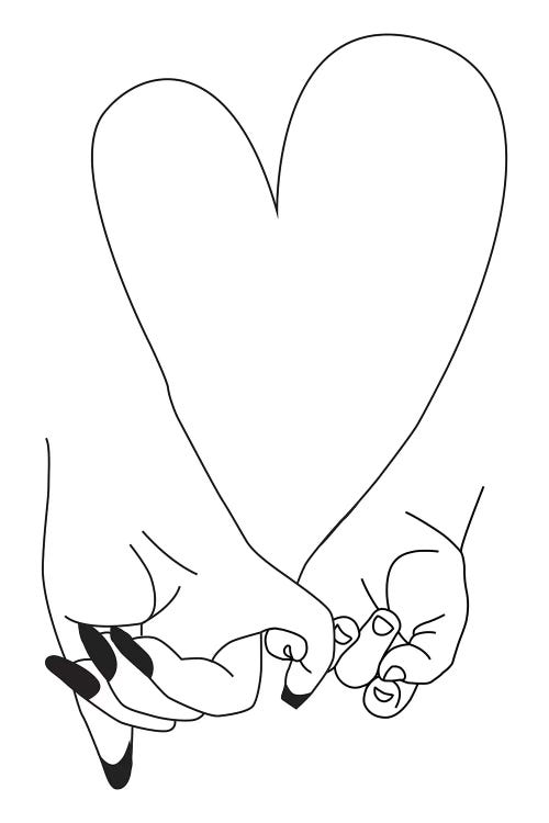Pinky Promise, Mother & Baby by Honeymoon Hotel wall art