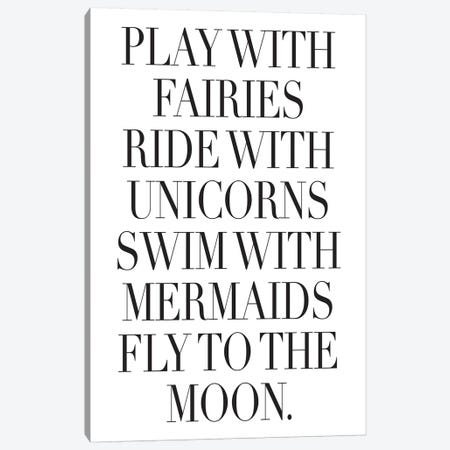 Play With Fairies Canvas Print #HON214} by Honeymoon Hotel Canvas Art