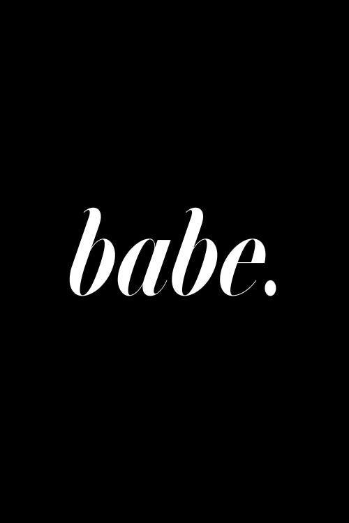 Babe. (Black) by Honeymoon Hotel wall art