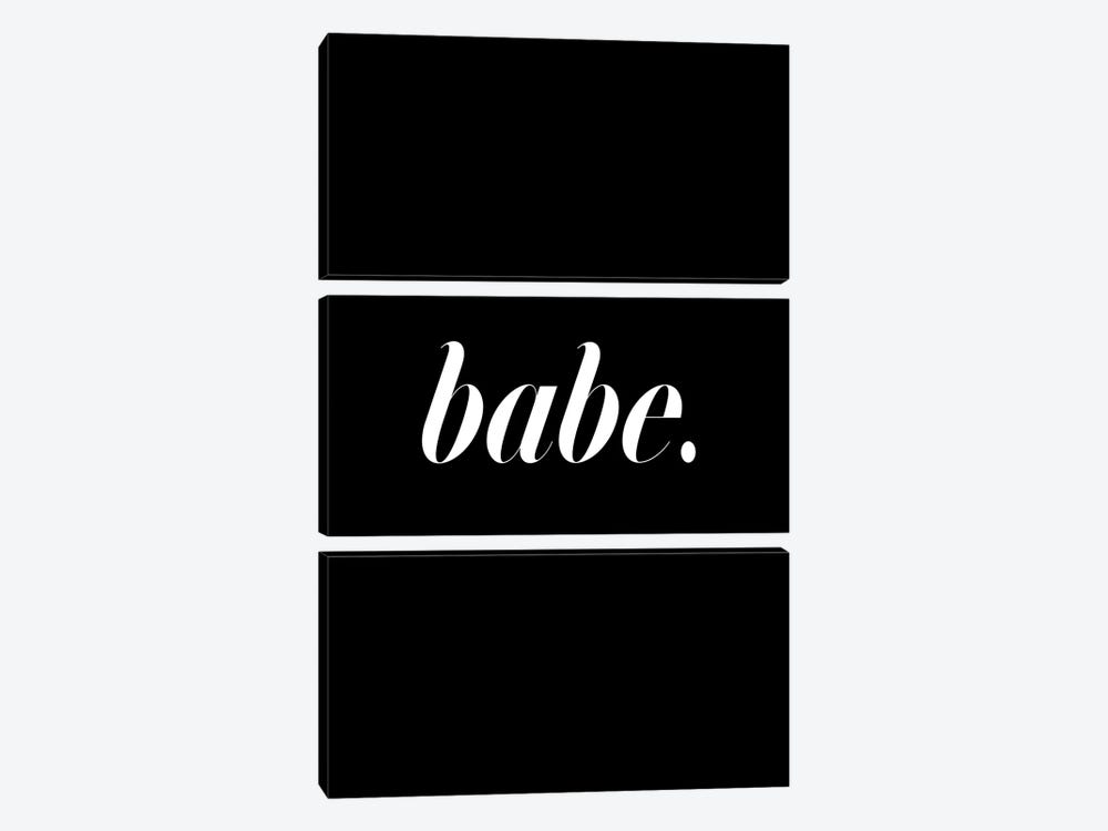 Babe. (Black) by Honeymoon Hotel 3-piece Canvas Print