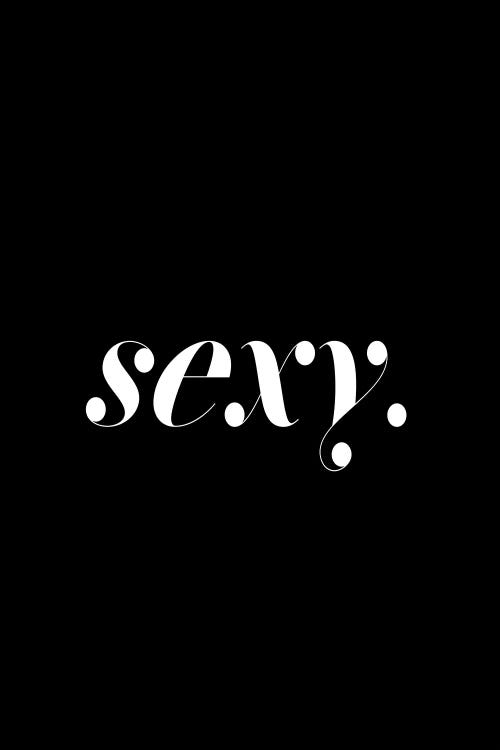 Sexy. (Black) by Honeymoon Hotel wall art