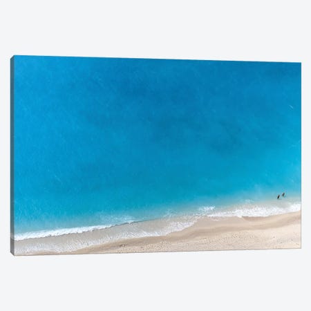 Sparkling Blue Canvas Print #HON230} by Honeymoon Hotel Art Print