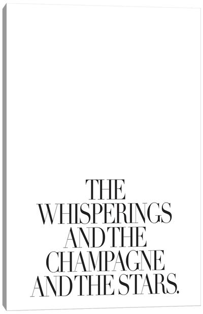 The Whisperings And The Champagne Canvas Art Print - Honeymoon Hotel
