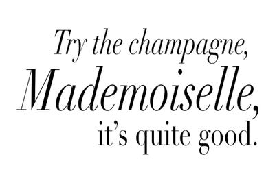 Try The Champagne, Mademoiselle by Honeymoon Hotel canvas print