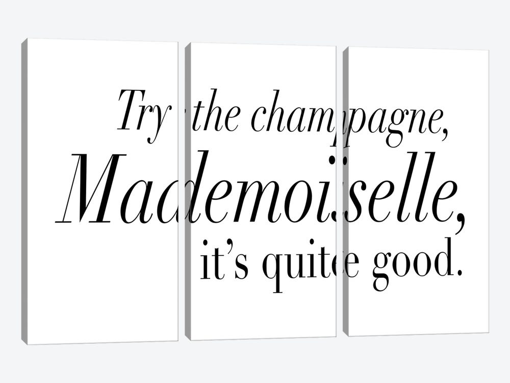 Try The Champagne, Mademoiselle by Honeymoon Hotel 3-piece Canvas Art
