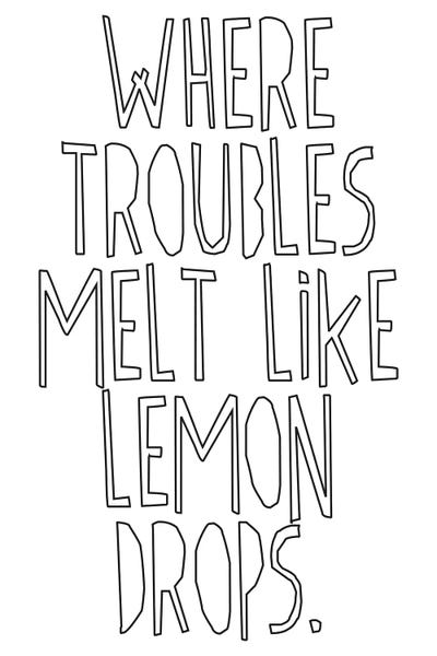 Where Troubles Melt Like Lemon Drops I by Honeymoon Hotel art print