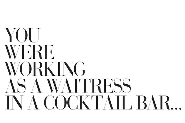 Honeymoon Hotel: You Were Working As A Waitress In A Cocktail Bar… by Honeymoon Hotel