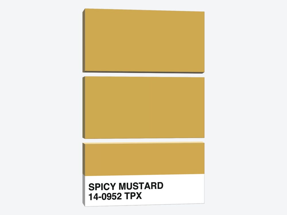 Spicy Mustard 14-0952 TPX by Honeymoon Hotel 3-piece Canvas Art Print