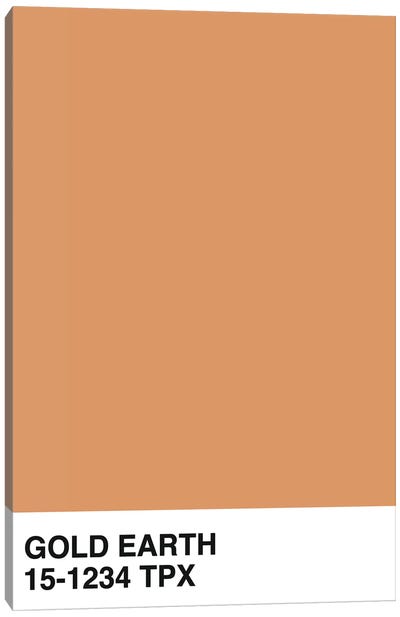 Gold Earth 15-1234 TPX Canvas Art Print - Sargrasso Sea, Quetzal Green & Russet Orange