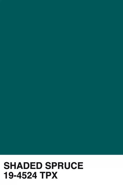 Sargrasso Sea, Quetzal Green & Russet Orange: Shaded Spruce 19-4524 TPX by Honeymoon Hotel